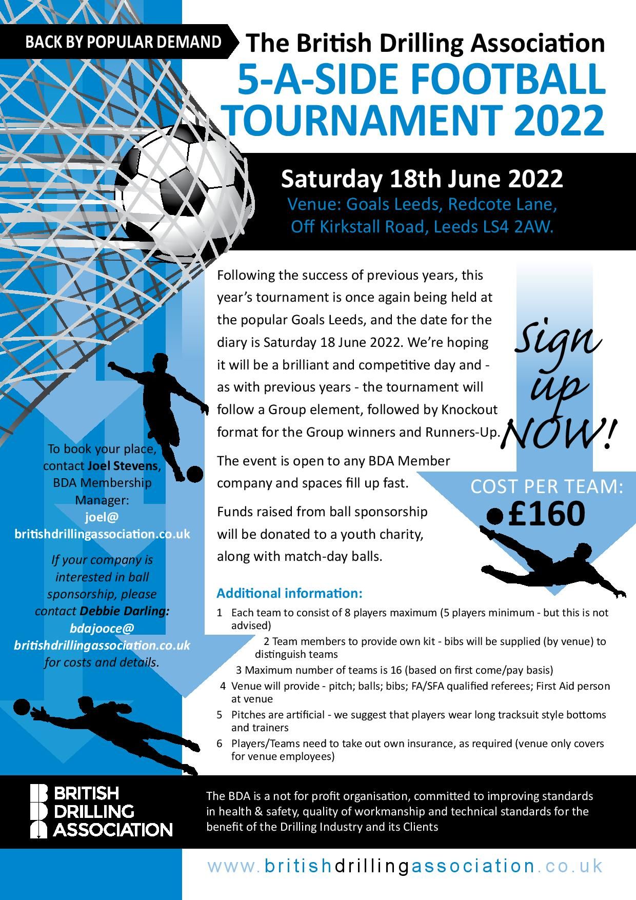 BDA 5-A-Side Football Tournament Announced – 18 June 2022 - British ...