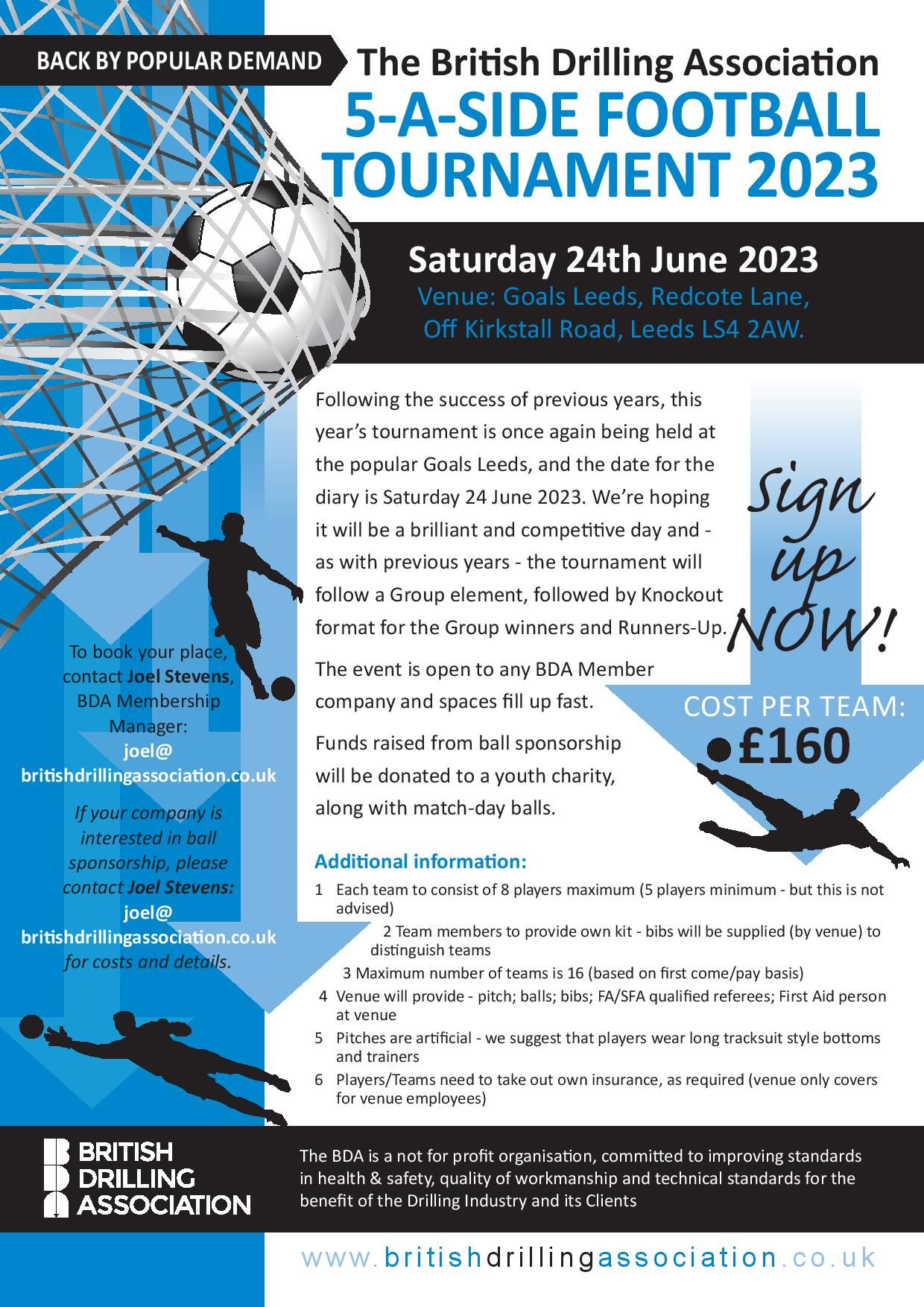 BDA 2023 Football Tournament Announced - British Drilling Association